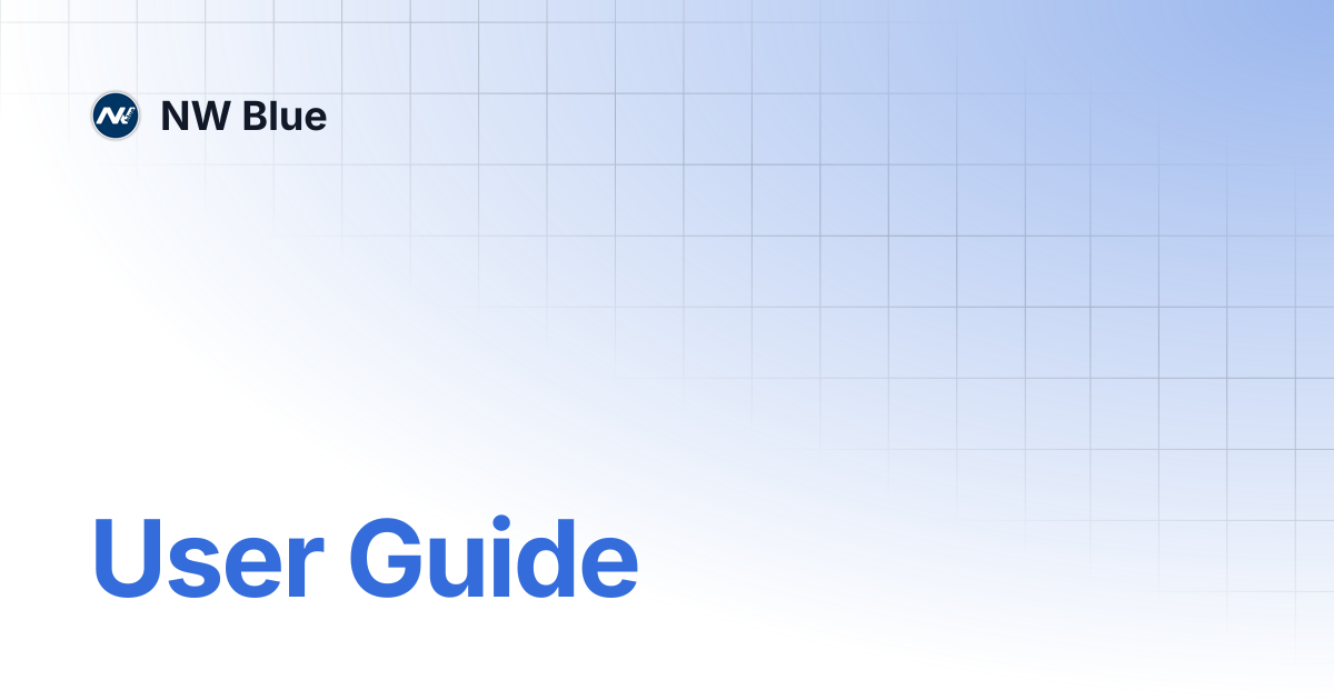 User Guide | NW Blue